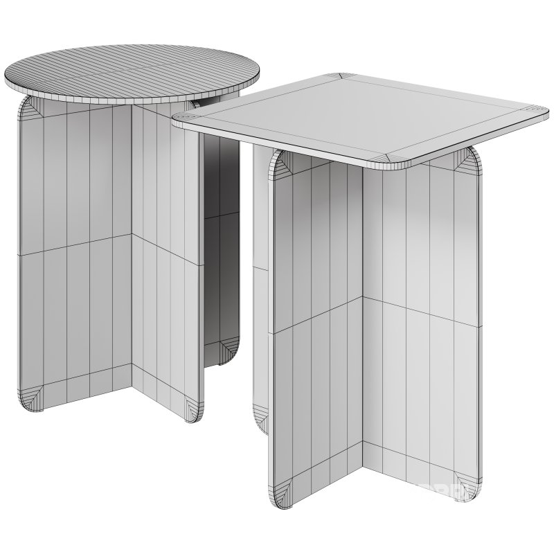 Amber-Brown Contemporary Side Table by Chairish Image 2