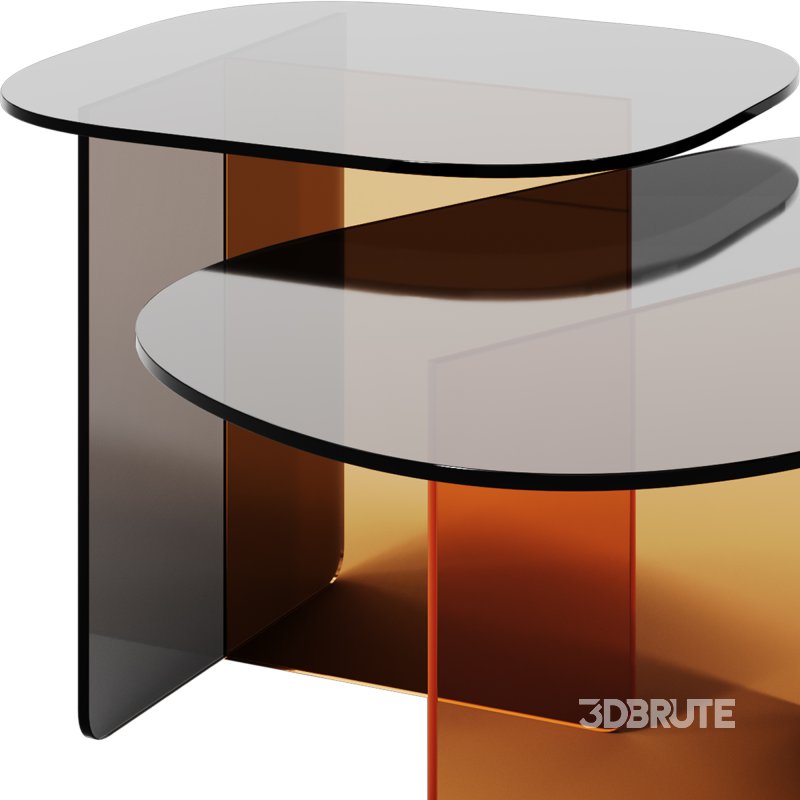 Black Amber Modern Side Coffee Table by Chairish Image 1