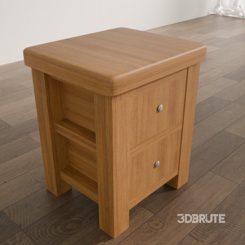 2-Drawer Traditional Bedside Table Image 4