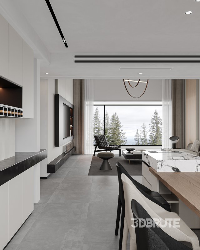 Modern living and dining room Image 4