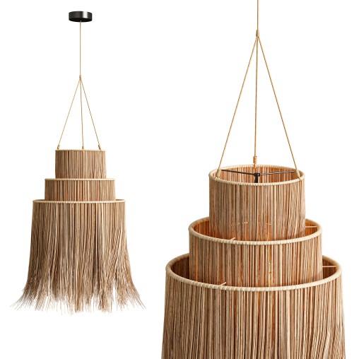 Suhana 3 Tier Alang Alang Pendant Light