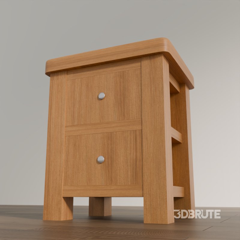 2-Drawer Traditional Bedside Table Image 3