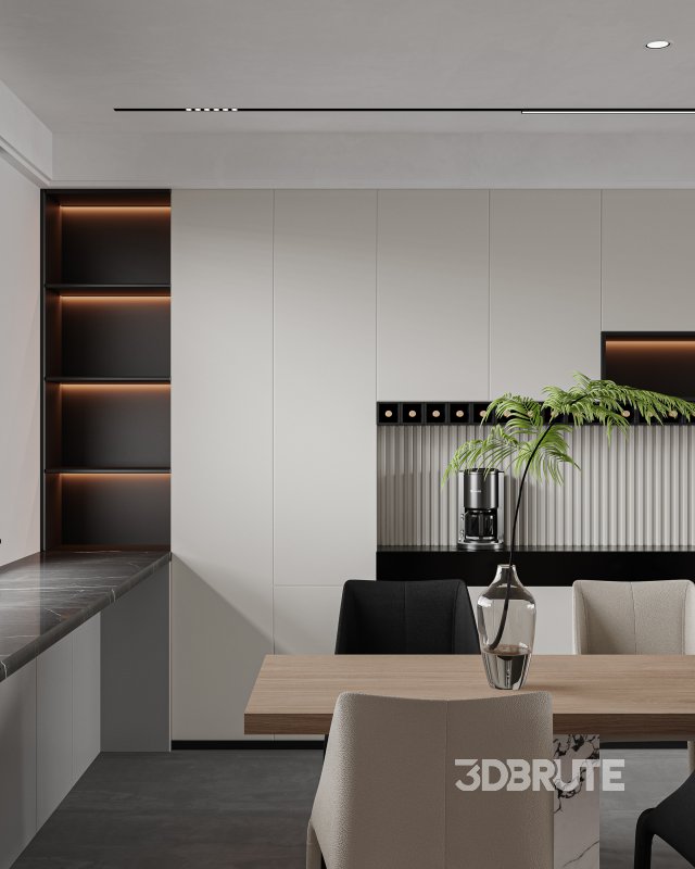 Modern living and dining room Image 3