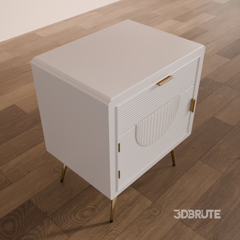 Modern Ribbed Nightstand Image 5