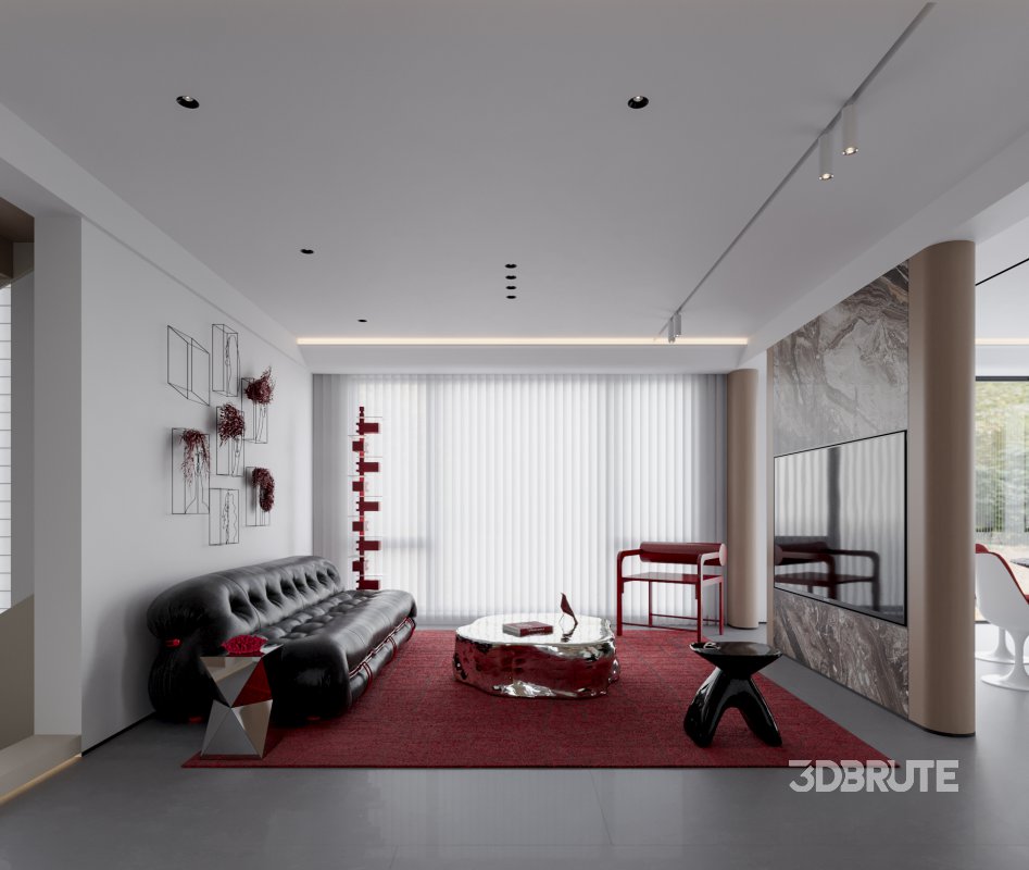 Modern living and dining room Image 1