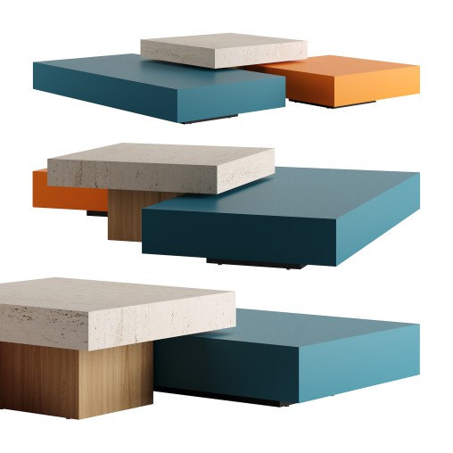 DOLMEN Rectangular Coffee Table by Lema