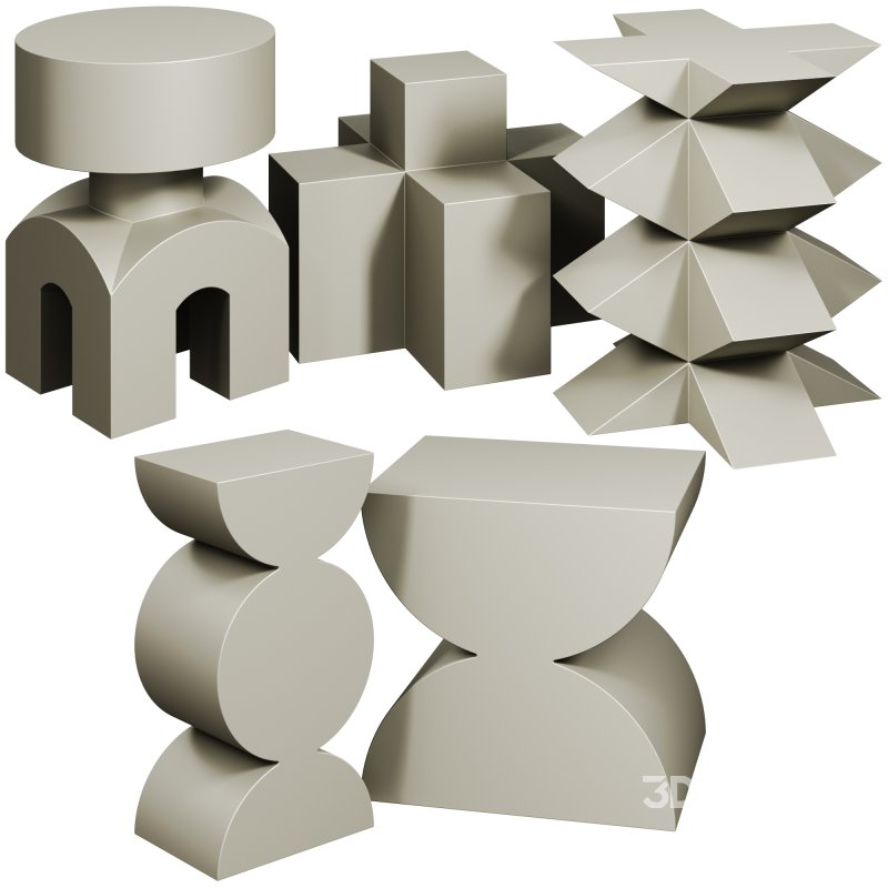 Studio Brancusi Sculptural Side Tables Matte Steel Customizable by 1stDibs Image 7