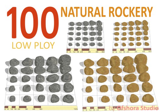 Rockery Natural Gold Gray 6-24inch