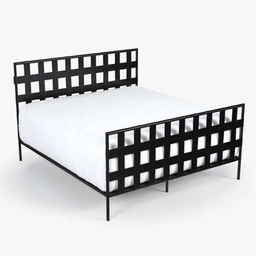 Black Metal Bed