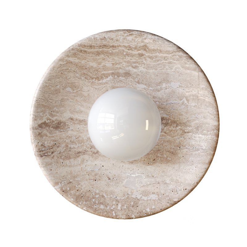: Sonoma Wood And Stone Wall Light Sconce Image 5