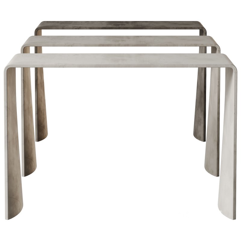 Tadao Alto Concrete Contemporary Console Image 3