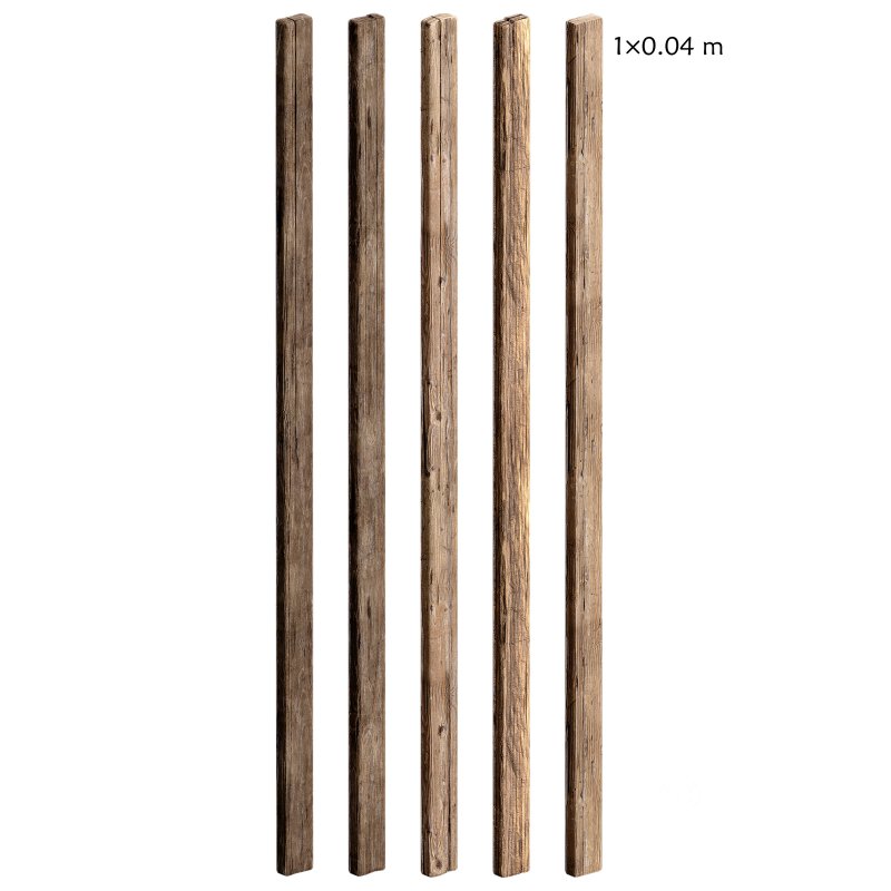 Wooden Plank & Beam Vol.01 – Medieval 3D Asset Pack/Low Poly/Game Ready Image 2