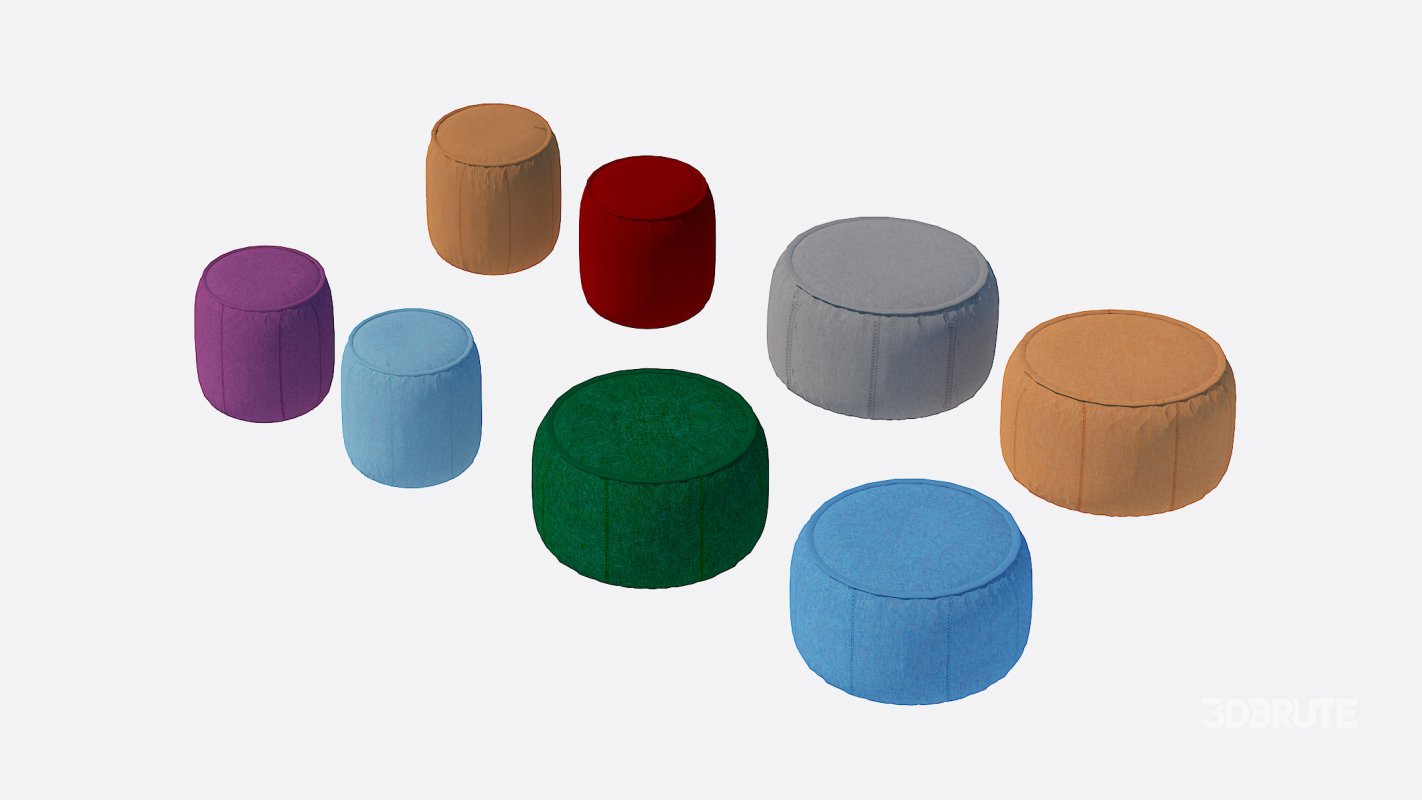 Paloma Pouf Ottoman Round Image 2