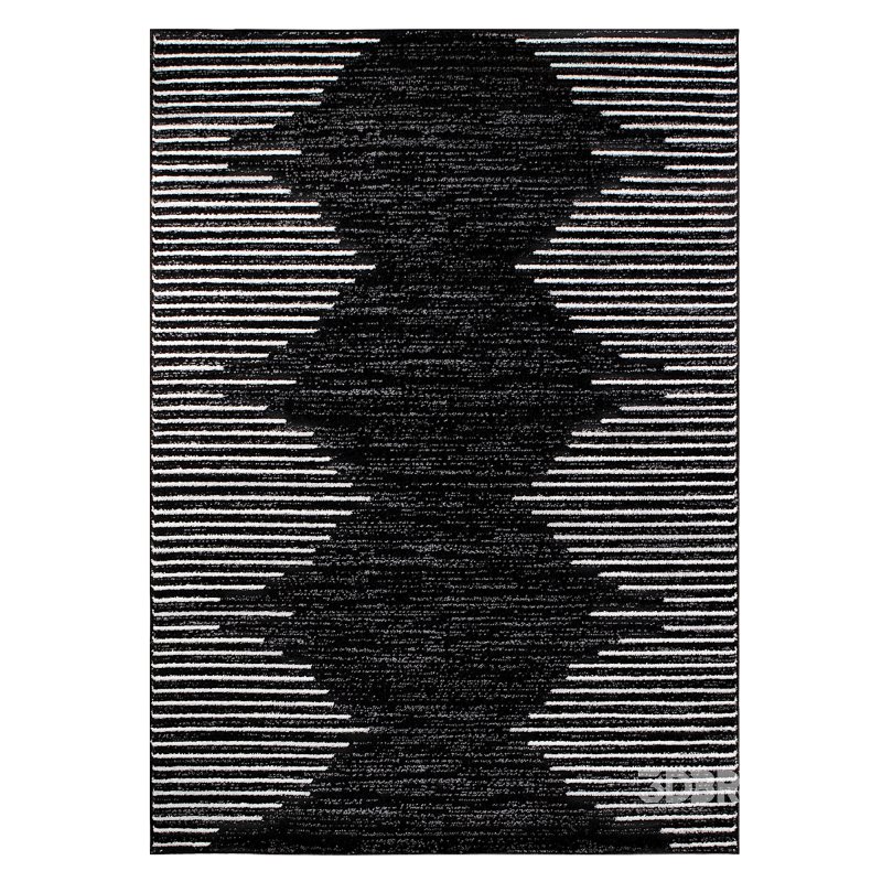 Rugshop Bohemian Stripe Stain Resistant High Traffic Living Room Kitchen Bedroom Dining Home Office Area Rug Image 1