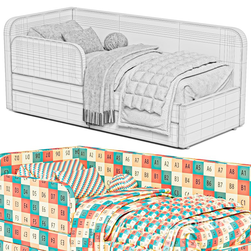 The bed is a soft corner Mocha from Chic Galicia Image 7