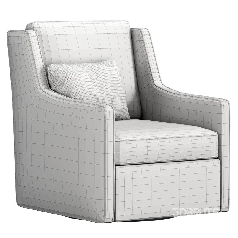 Brooksville Upholstered Swivel Armchair Image 6