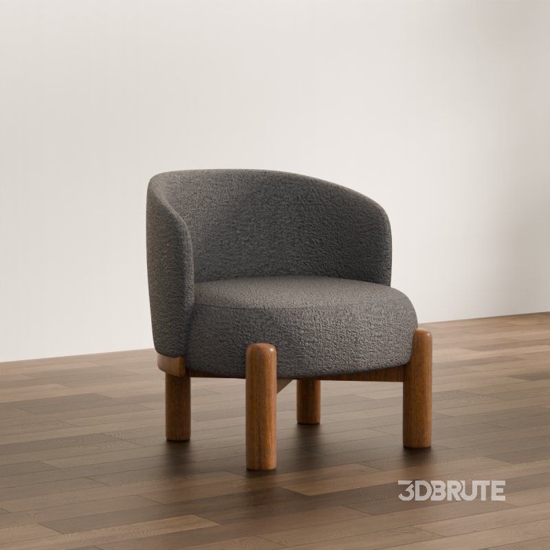 Curved Back Lounge Chair Image 3