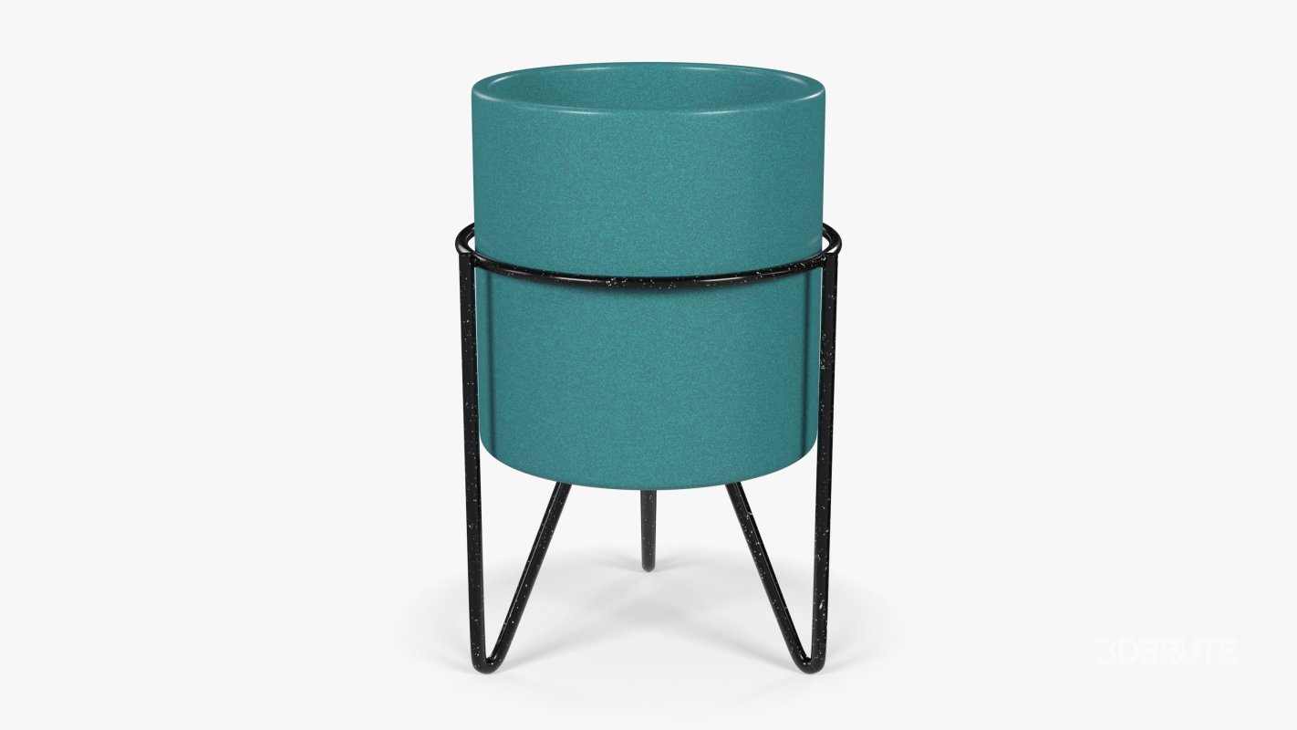 Turquoise Ceramic Pot Image 1