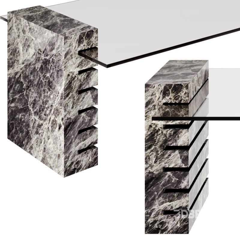 Large Marble and Glass Coffee Table by 1stDibs Image 6