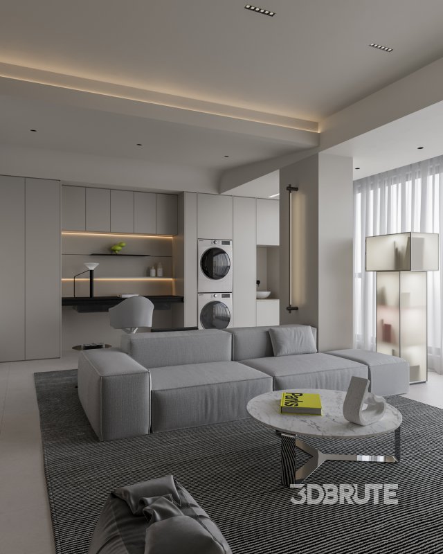 Modern living and dining room Image 3