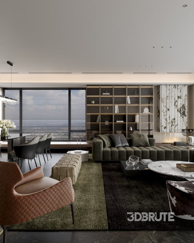 Modern living and dining room Image 6