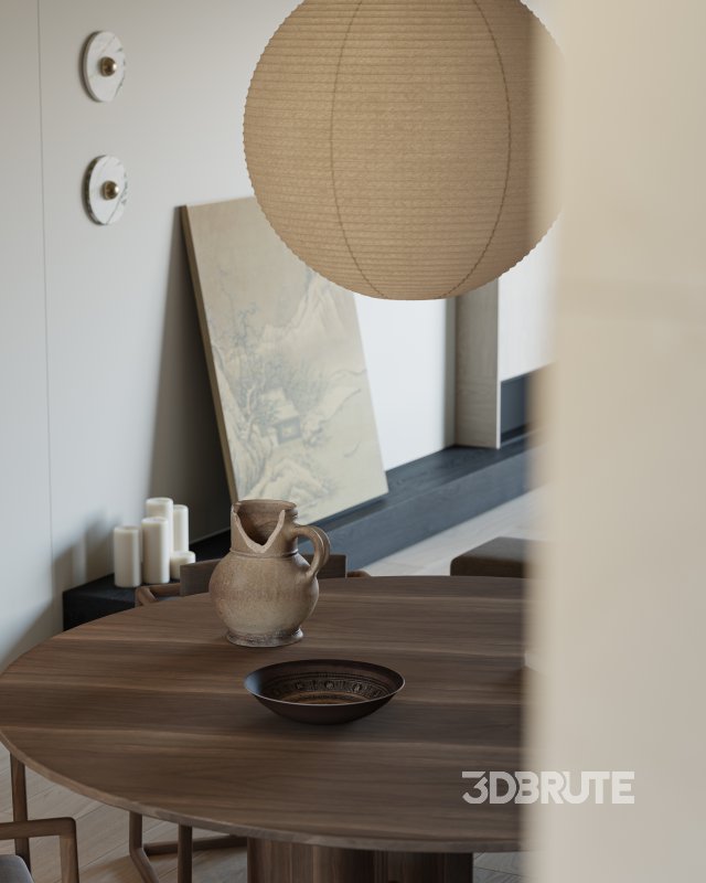 Chinese style living room and dining room Image 4