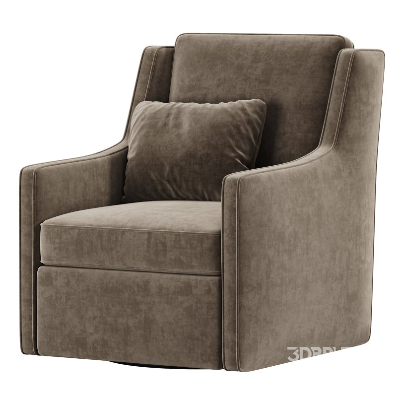 Brooksville Upholstered Swivel Armchair Image 4