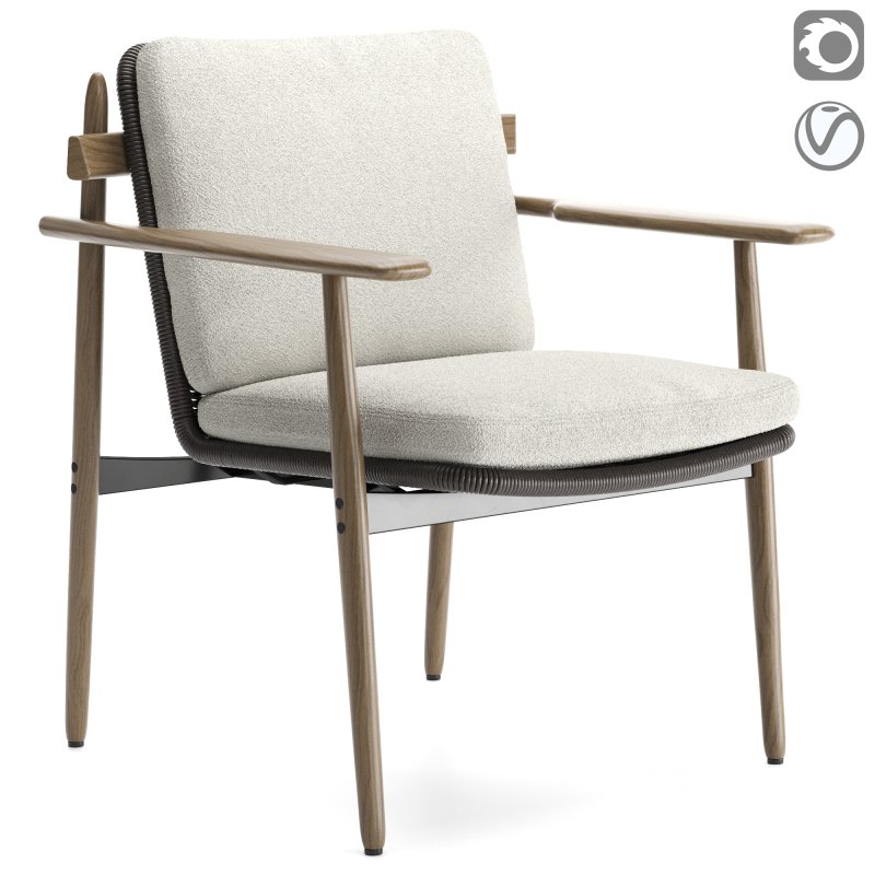 Minotti Trio Outdoor Dining Chair Image 1