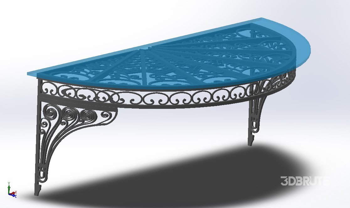 Artistic iron glass roof model: 3D printing, CNC metal processing Image 4