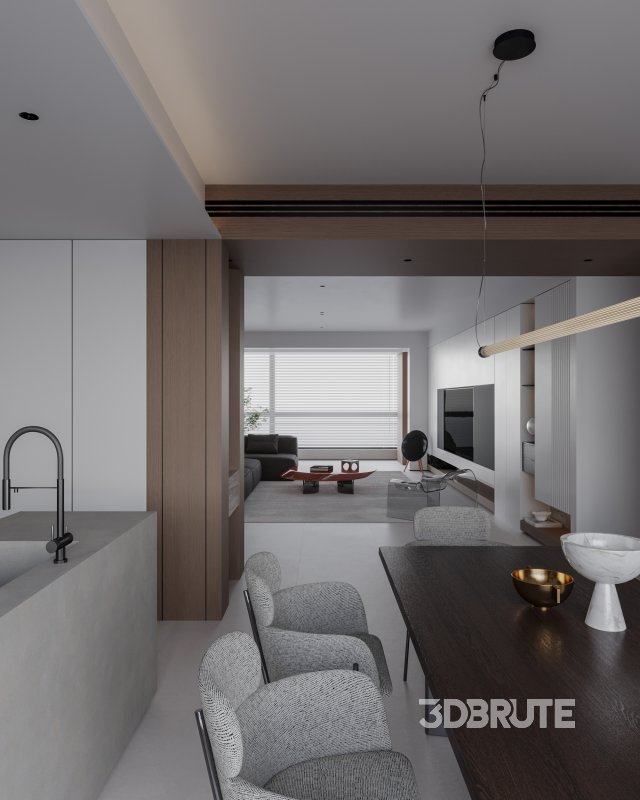 Modern living and dining room Image 7
