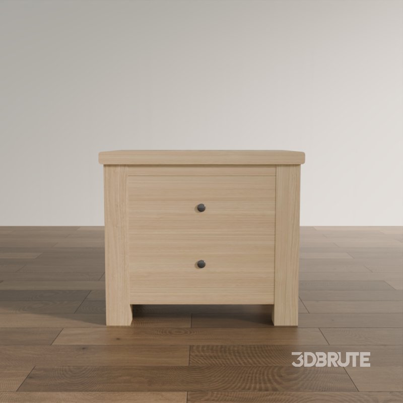 Classic Light Wood Nightstand Image 5