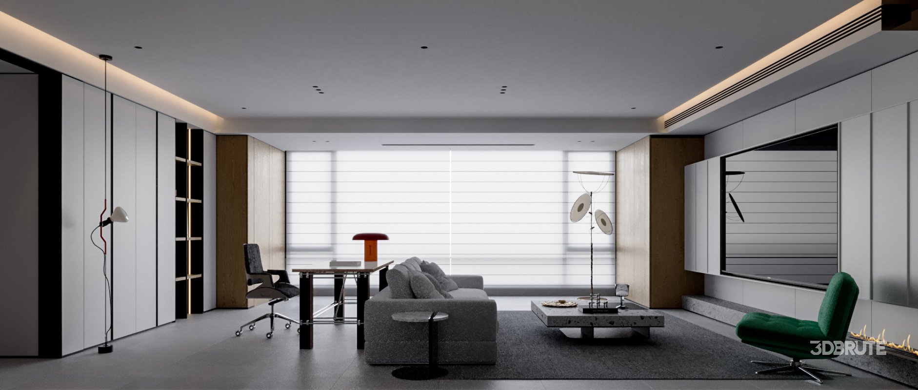 Modern living and dining room Image 1