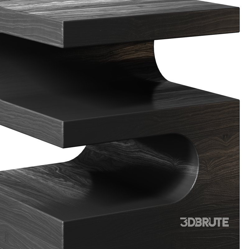 WOOOD Exclusive Toma Bijzettafel Mango Hout Zwart Image 4