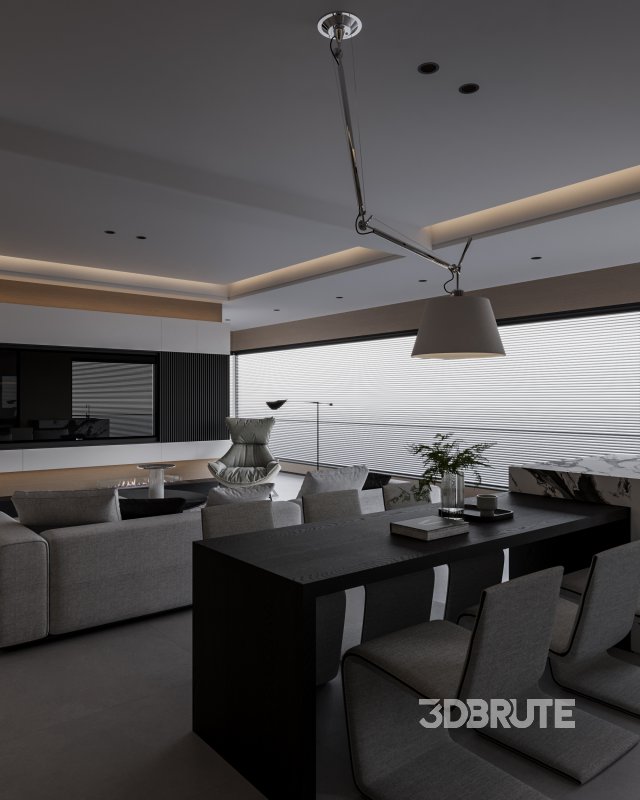 Modern living and dining room Image 3