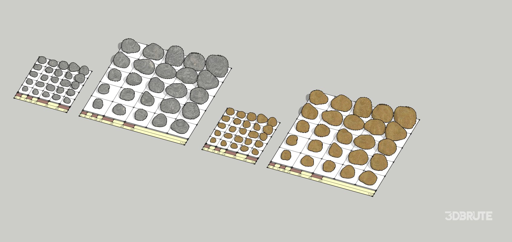 Rockery Natural Gold Gray 6-24inch Image 1