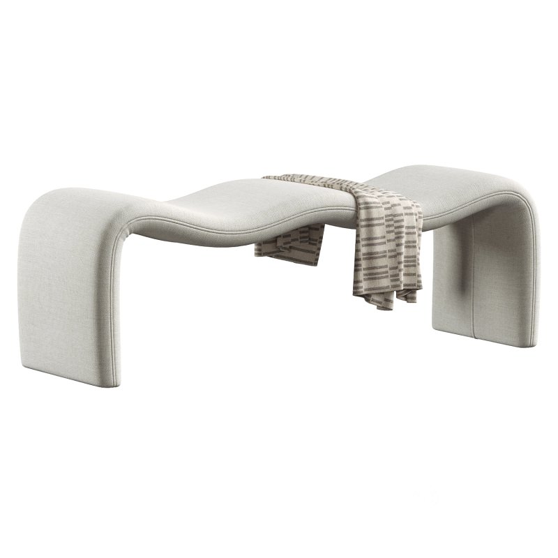 Monifa Chenille Fabric Bench Image 2