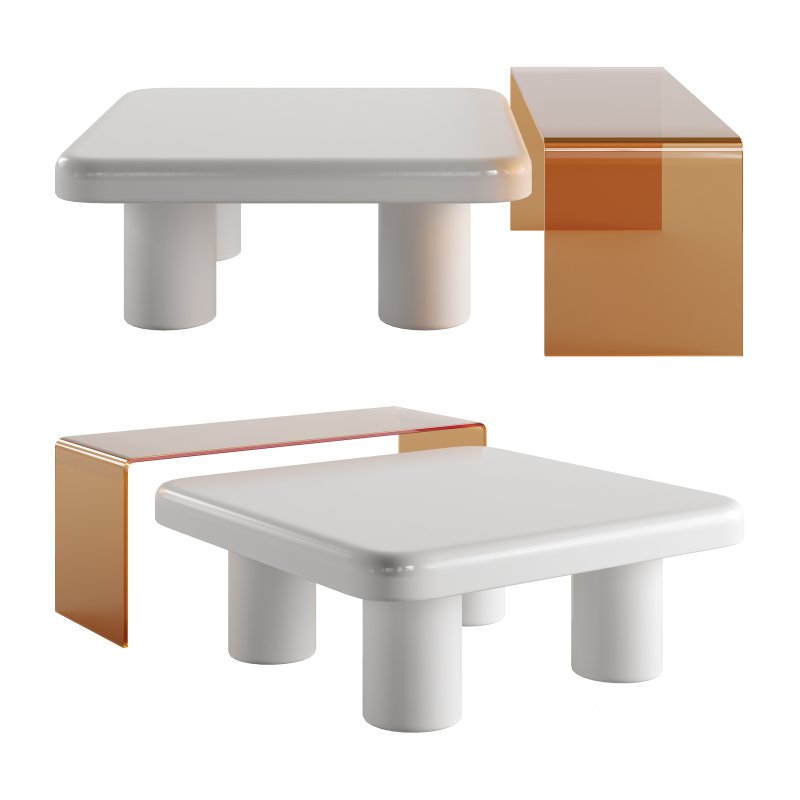 Square Nesting Coffee Table Set Image 2