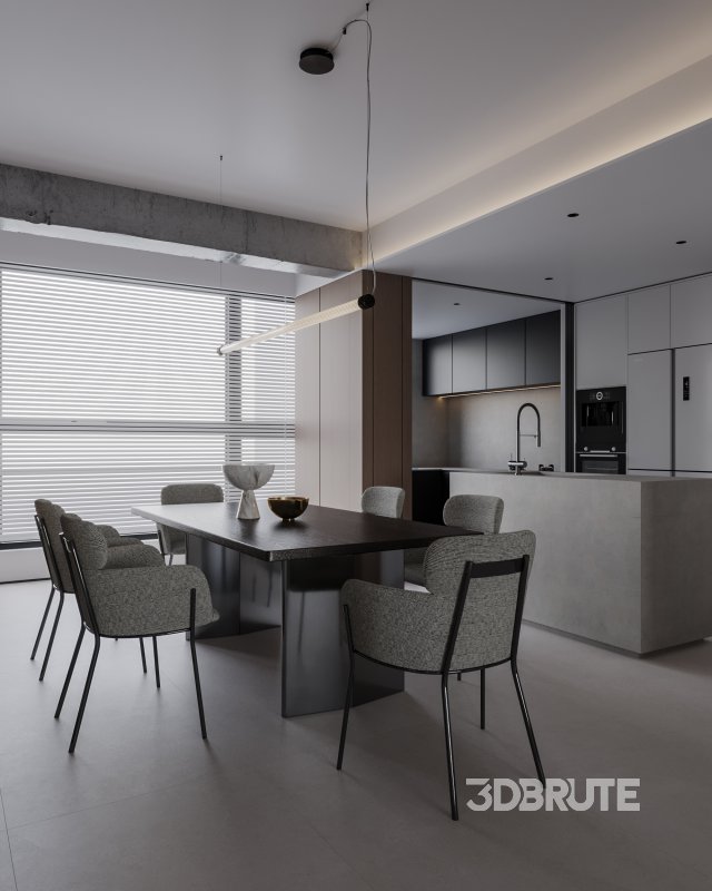 Modern living and dining room Image 3