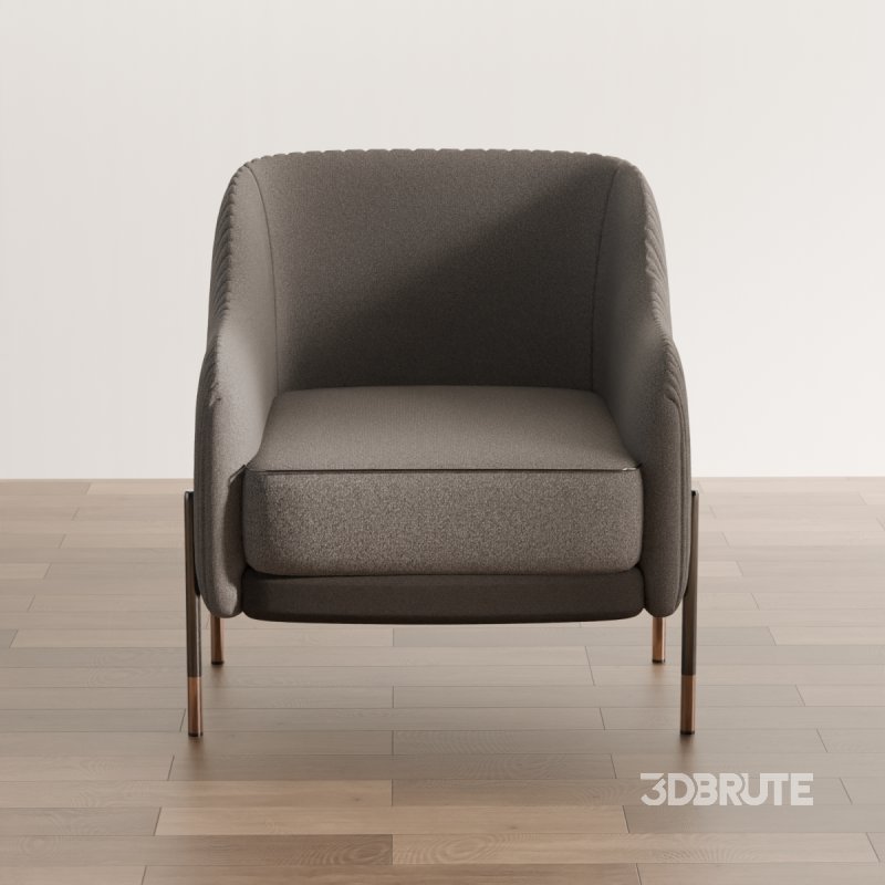 Modern Upholstered Armchair Image 3