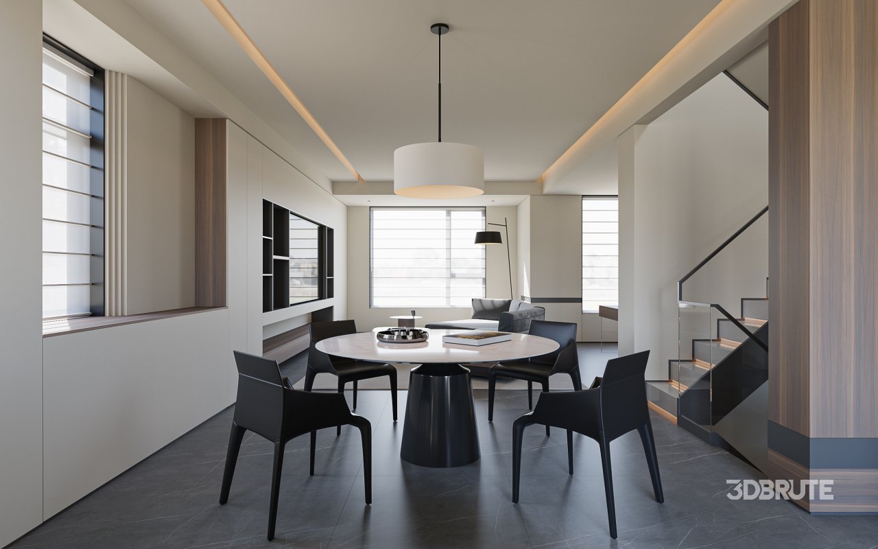 Modern living and dining room Image 2