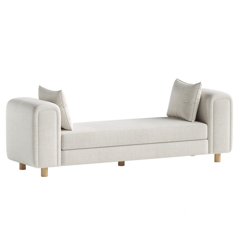 Repose Oversized Ivory Bench Image 2