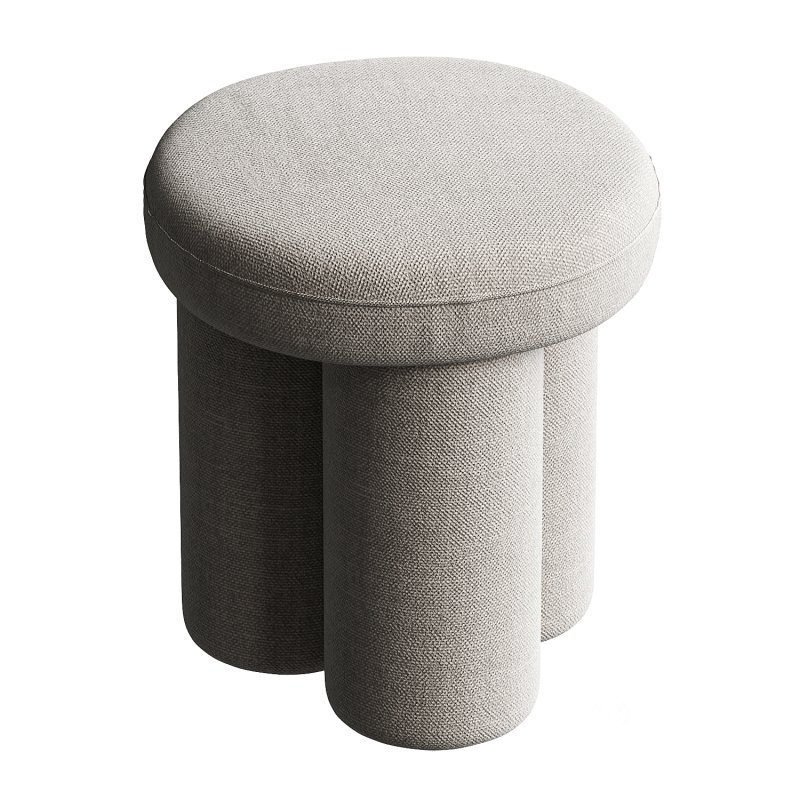Big Foot Stool Linen Sand Image 3