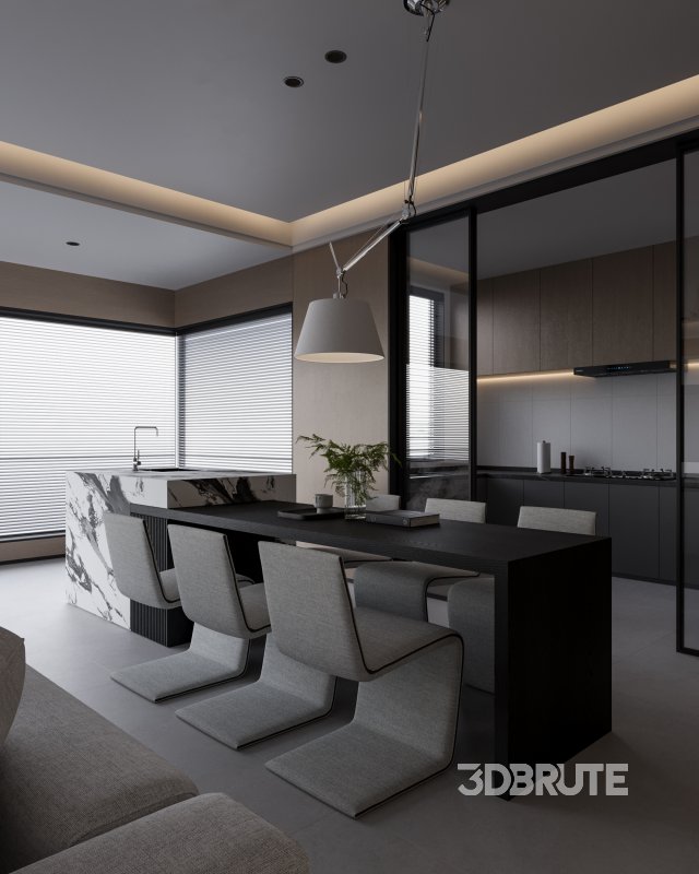 Modern living and dining room Image 5