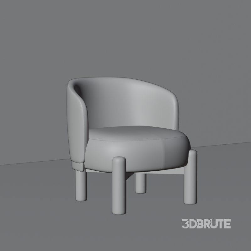 Curved Back Lounge Chair Image 6