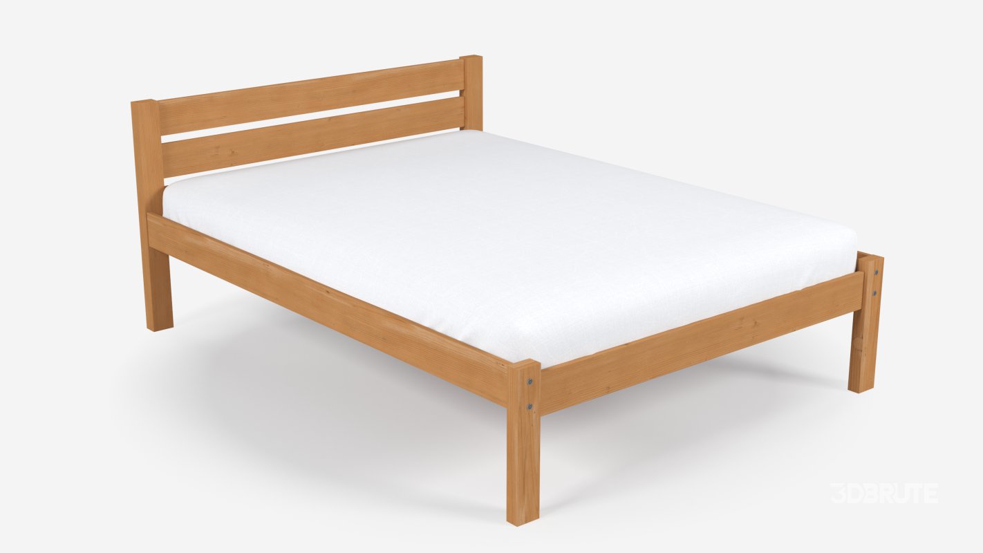 Classic Wooden Bed Image 1
