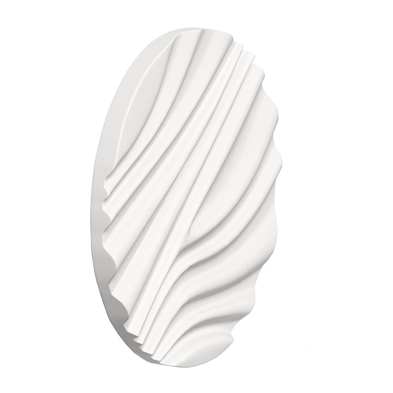 Draped Gypsum Wall Sculpture Image 1