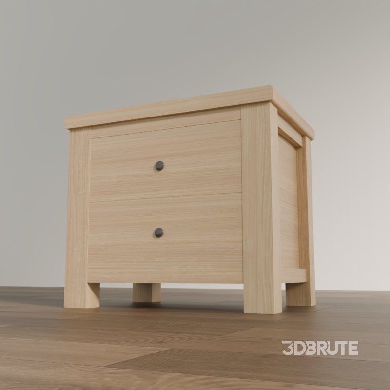 Classic Light Wood Nightstand Image 4