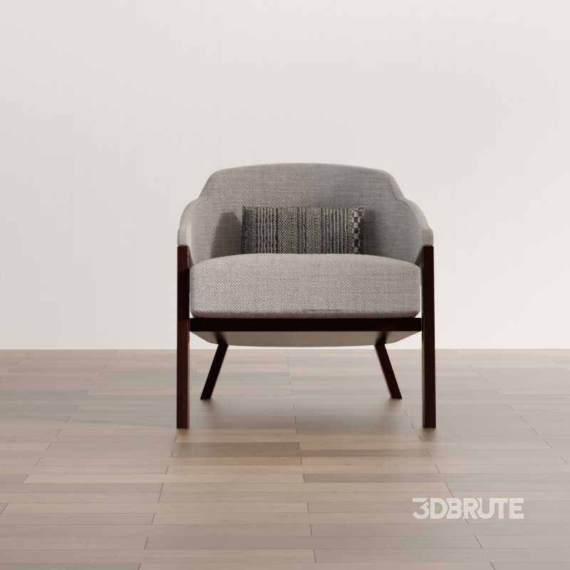 Contemporary Fabric Armchair Image 3