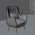 Mid-Century Modern High-Back Armchair - Thumbnail 3