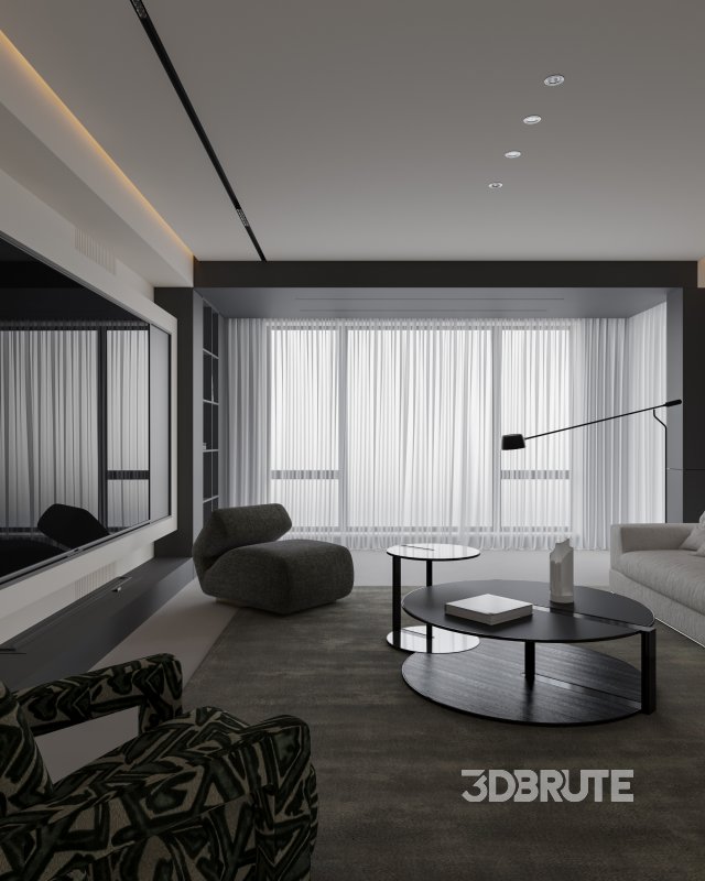 Modern living and dining room Image 3